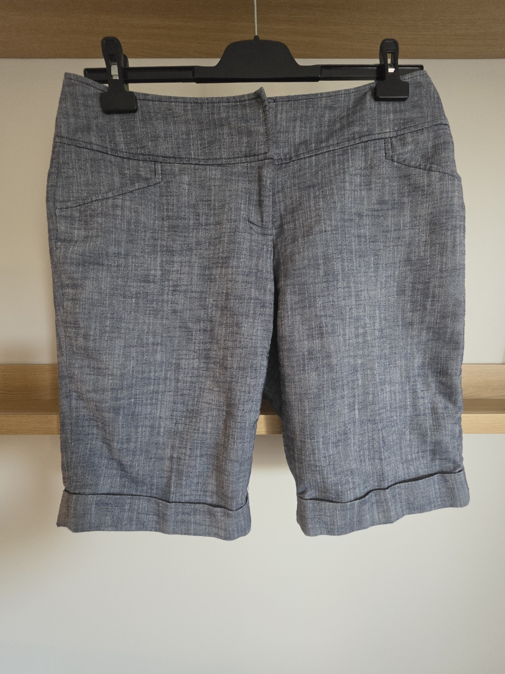 Smart Set Blue/Gray Heathered Bermuda Shorts